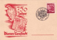 750 Jahre Wiener Neustadt ( 1196 - 1946 )  Sonderblatt